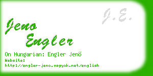 jeno engler business card